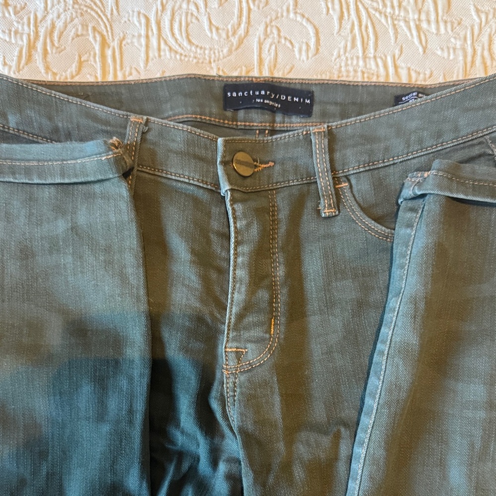 Sanctuary Women's Green Straight Leg Jeans